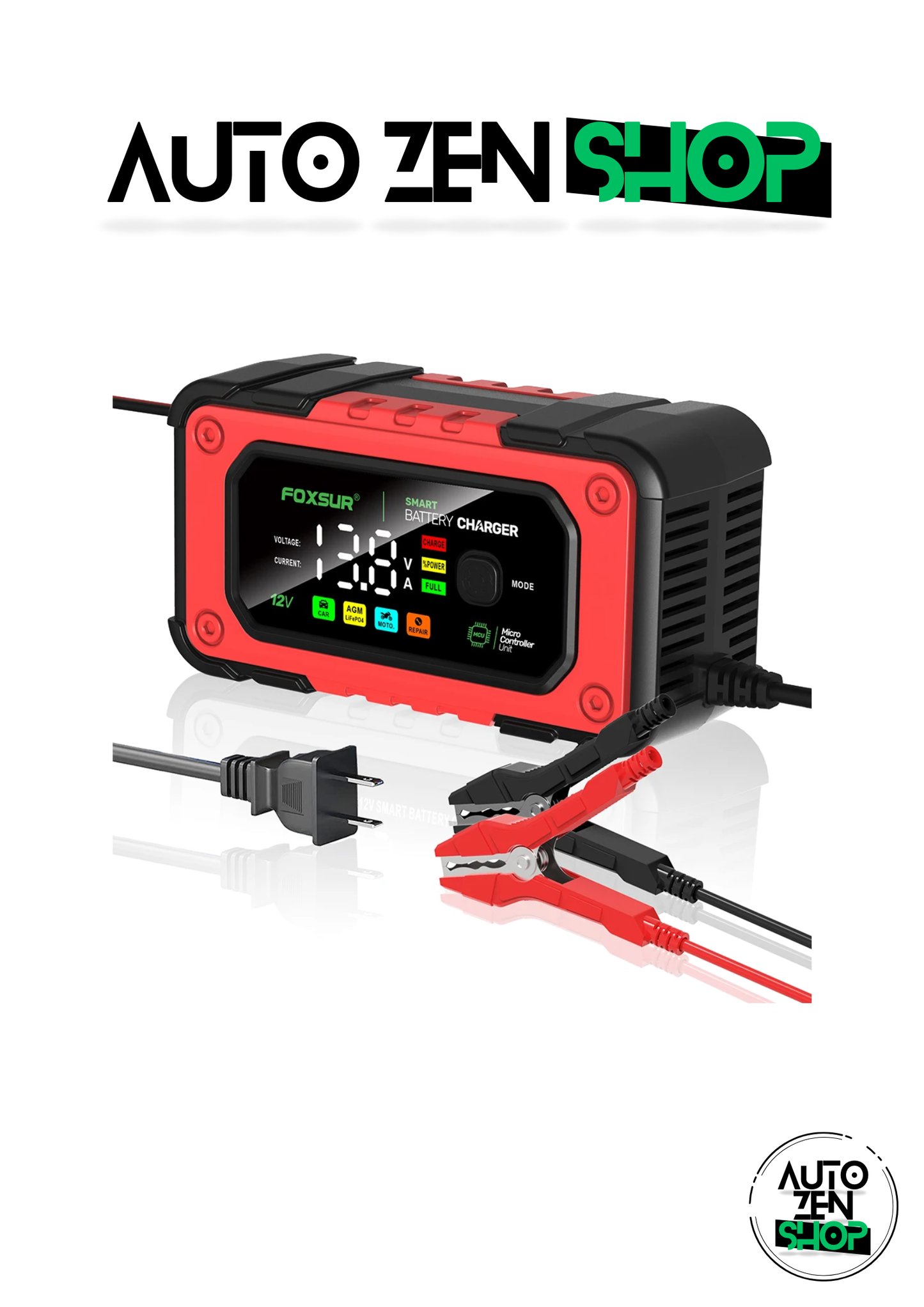 Chargeur de batterie 12V, 7A