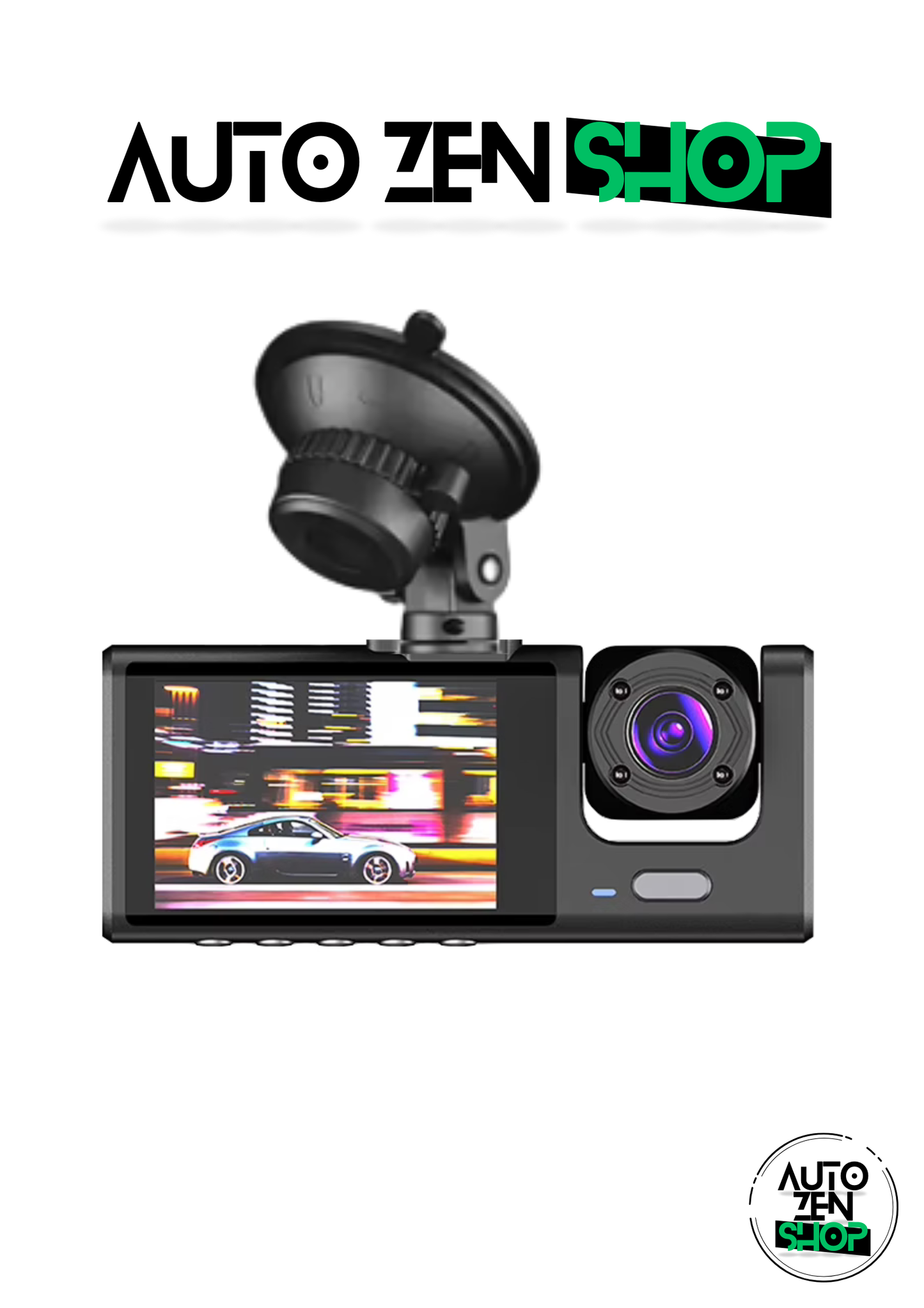 Dash Cam 3 Angles - 1080P - HD - MicroSD 32G