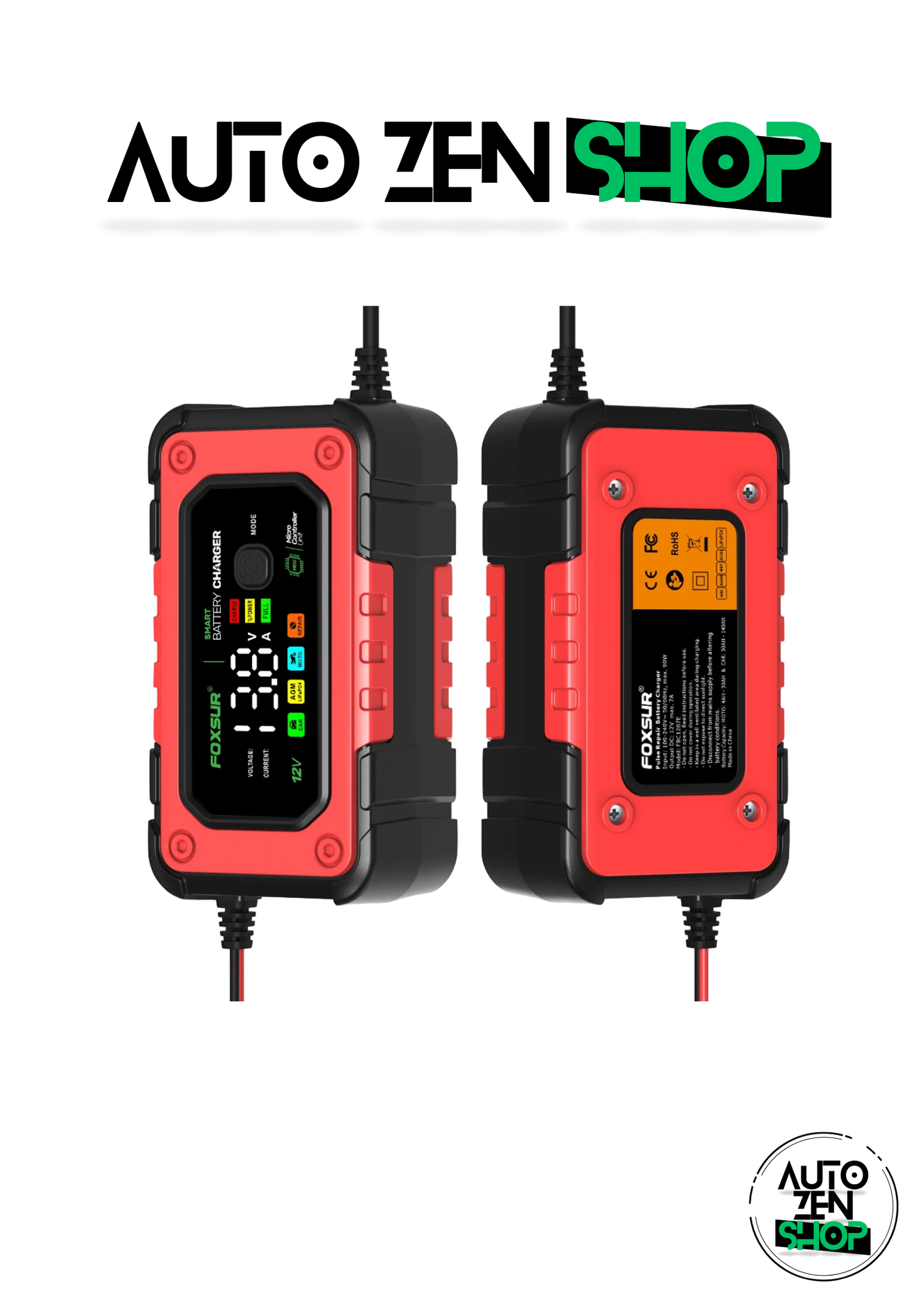 Chargeur de batterie 12V, 7A