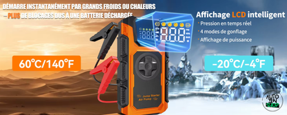 Booster 4en1 FEATOU 6000A (Booster / Gonfleur / Batterie Externe / Lampe Torche)