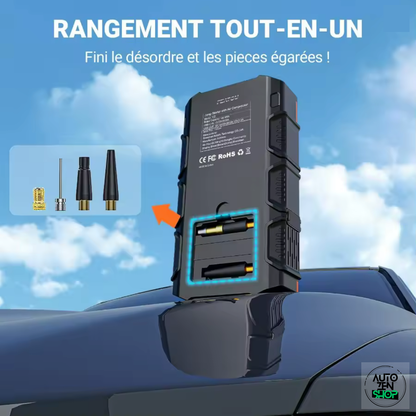 Booster 4en1 FEATOU 6000A (Booster / Gonfleur / Batterie Externe / Lampe Torche)