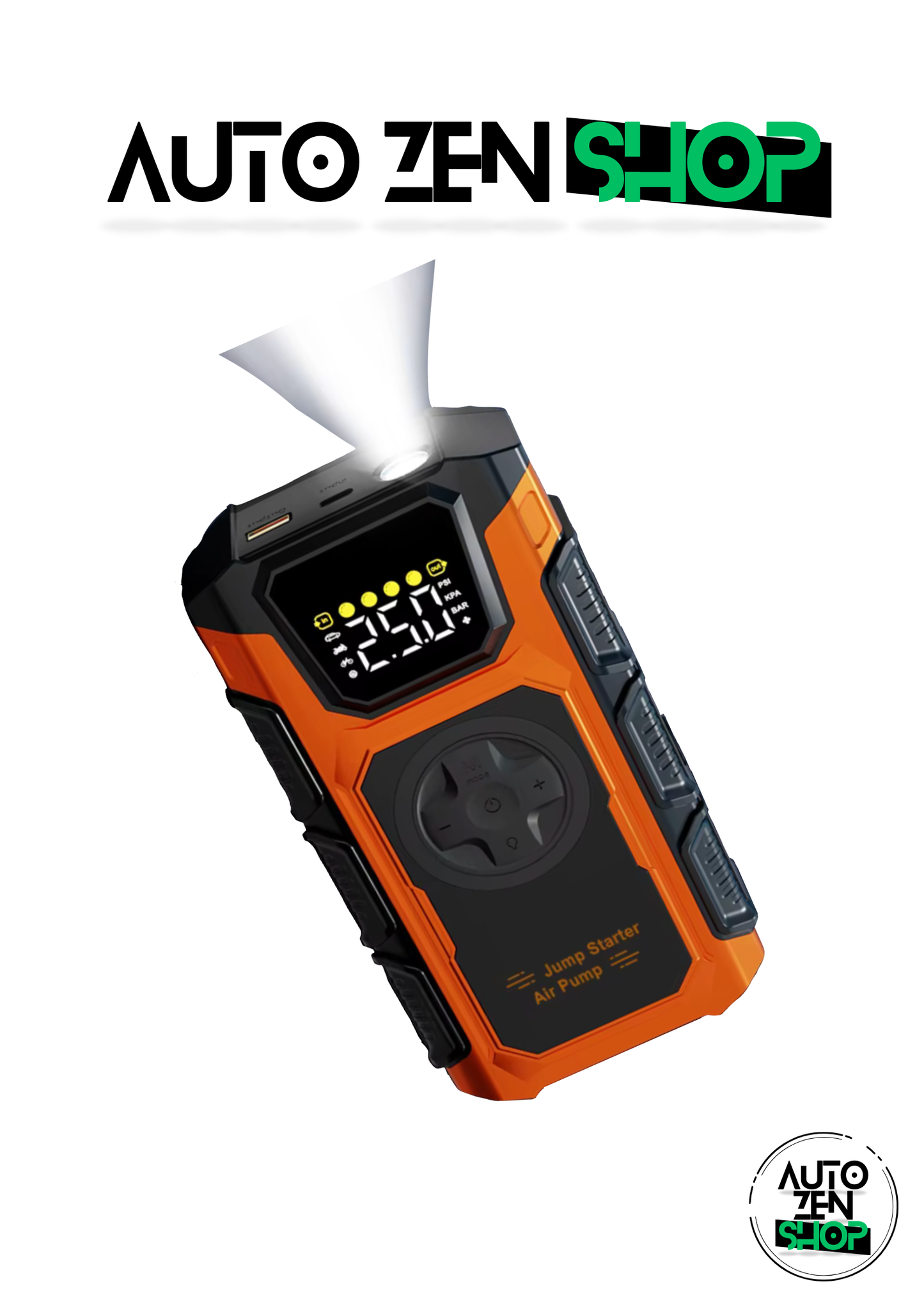 Booster 4en1 FEATOU 6000A (Booster / Gonfleur / Batterie Externe / Lampe Torche)